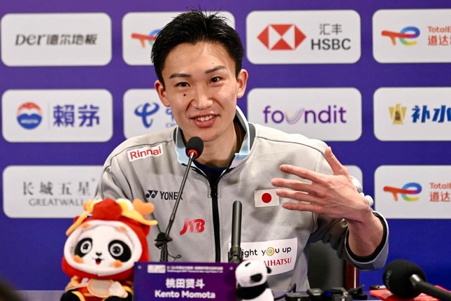 桃田賢斗選手（2024年撮影）。26年に入って結婚を発表した（写真：VCG/アフロ）
