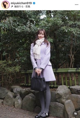 渡辺美優紀さんのインスタグラム（＠miyukichan919）より