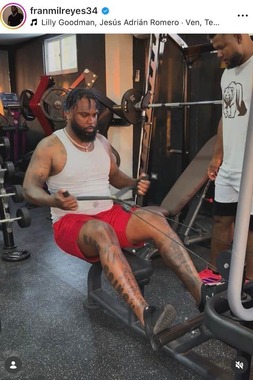 フランミル・レイエス選手のインスタグラム（＠franmilreyes34）より