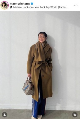 前田典子さんのインスタグラム（＠maenorichang）より