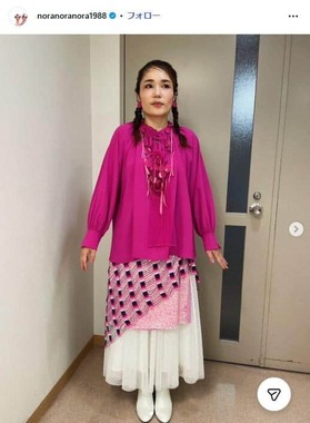 平野ノラさんのインスタグラム（@noranoranora1988）より