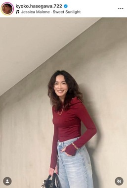 長谷川京子さんのインスタグラム（＠kyoko.hasegawa.722）より