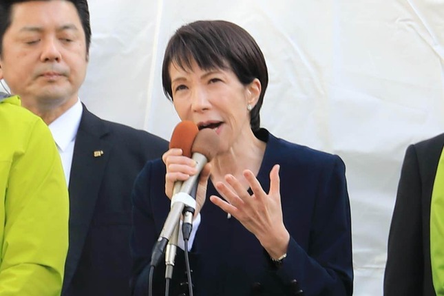 「第一声」の演説に臨む高市早苗首相（2026年1月27日撮影）