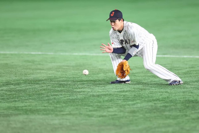 山田哲人（2023年のWBC。写真：CTK Photo/アフロ）