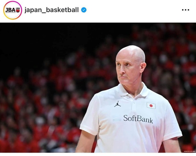 ホーバス監督（バスケ協会インスタグラムより）