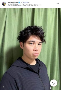 成田童夢さんのインスタグラム（@narita_dome）より