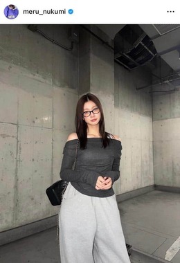 生見愛瑠さんのインスタグラム（＠meru_nukumi）より