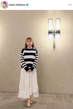 森千晴さんのインスタグラム（＠mori.chiharu）より