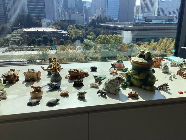 最後に残されたカエルたち（岡田克也氏のXから）