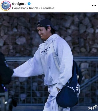 ドジャースの公式インスタグラム（＠dodgers）より
