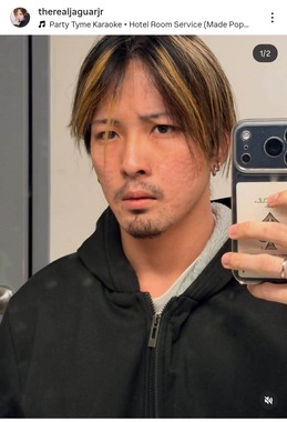 木下大維志さんのインスタグラム（＠therealjaguarjr）より