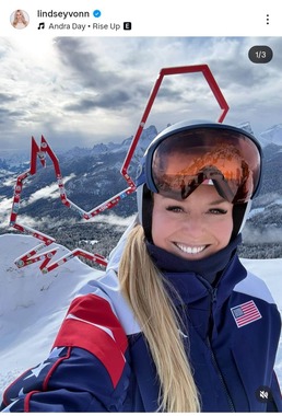 リンゼイ・ボン選手のインスタグラム（＠lindseyvonn）より