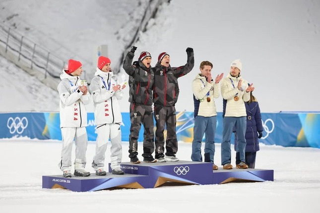 表彰台は欧州勢が独占。一時は2位だった日本はベスト3に食い込めなかった（写真：長田洋平/アフロスポーツ）
