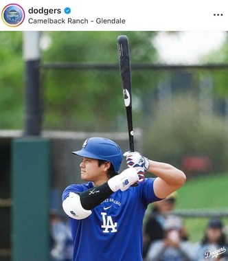 ドジャースの公式のインスタグラム（＠dodgers）より