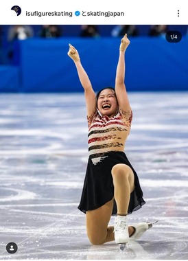 中井亜美選手。日本スケート連盟のインスタグラム（＠skatingjapan）より