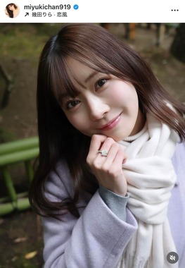 渡辺美優紀さんのインスタグラム（＠miyukichan919）より