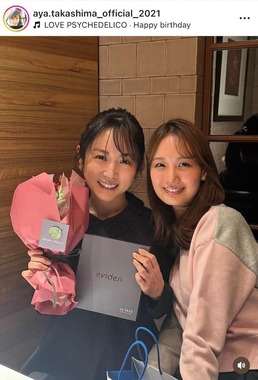 高島彩さんのインスタグラム（＠aya.takashima_official_2021）より