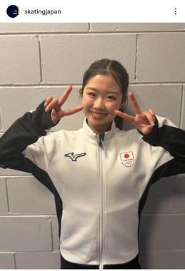 中井亜美選手。日本スケート連盟のインスタグラム（＠skatingjapan）より