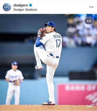 ドジャースの公式インスタグラム（＠dodgers）より