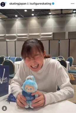 坂本花織選手。日本スケート連盟の公式インスタグラム（skatingjapan）より