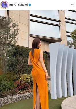 生見愛瑠さんのインスタグラム（＠meru_nukumi）より