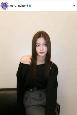 生見愛瑠さんのインスタグラム（＠meru_nukumi）より