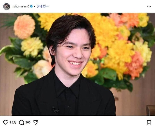 宇野昌磨さんのインスタグラム（＠shoma_un0）より
