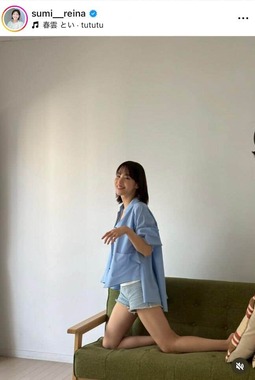 鷲見玲奈さんのインスタグラム（＠sumi__reina）より