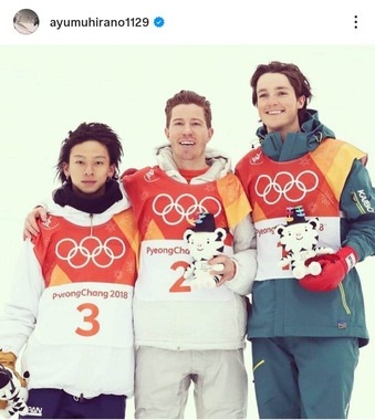 平野歩夢選手のインスタグラム（＠ayumuhirano1129）より