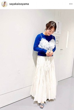 磯山さやかさんのインスタグラム（＠sayakaisoyama）より
