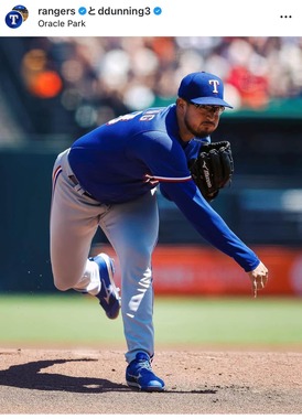 ダニング選手（本人インスタグラムより）