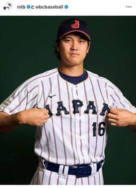 大谷翔平選手（WBCインスタグラムより）