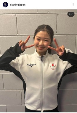 中井亜美選手。日本スケート連盟のインスタグラム（＠skatingjapan）より