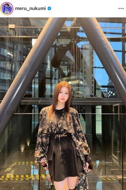 生見愛瑠さんのインスタグラム（＠meru_nukumi）より