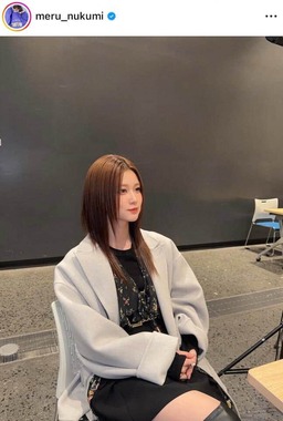 生見愛瑠さんのインスタグラム（＠meru_nukumi）より