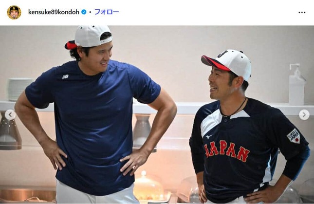 近藤健介選手のインスタグラム（＠kensuke89kondoh）より