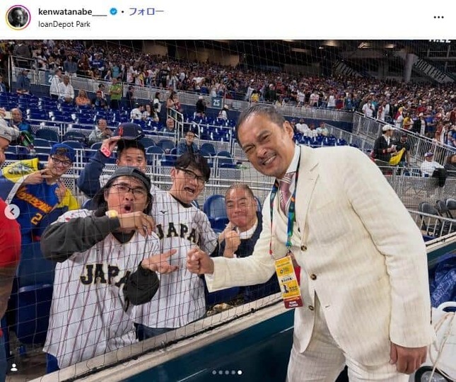 渡辺謙さんのインスタグラム（＠kenwatanabe____）より