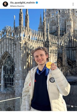 イリア・マリニン選手のインスタグラム（＠ilia_quadg0d_malinin）より