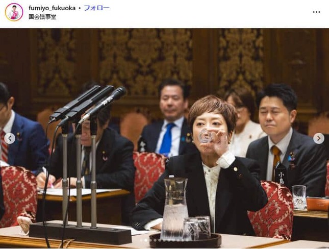 奥田芙美代氏のインスタグラム（＠fumiyo_fukuoka）より