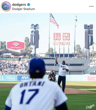 ドジャース公式のインスタグラム（＠dodgers）より