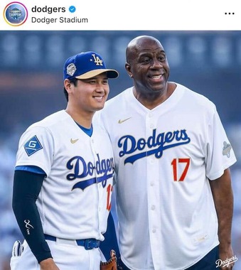 ドジャース公式のインスタグラム（＠dodgers）より