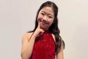 フィギュア銅・中井亜美、ほっぺポーズ再び...大反響　黒ワンピ姿にもドキっ「かわいすぎて心臓が持ちません」