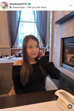 紀平梨花選手のインスタグラム（＠rikaskate0721）より