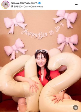 島袋寛子さんのインスタグラム（＠hiroko.shimabukuro）より