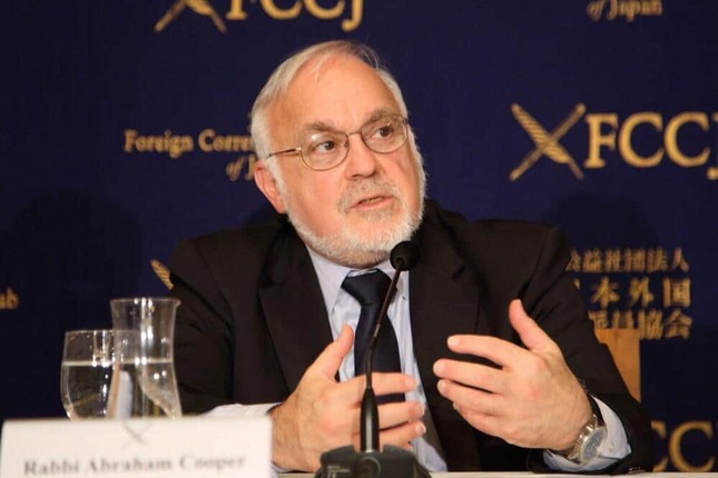 「サイモン・ウィーゼンタール・センター」のエイブラハム・クーパー副所長（17年12月撮影）