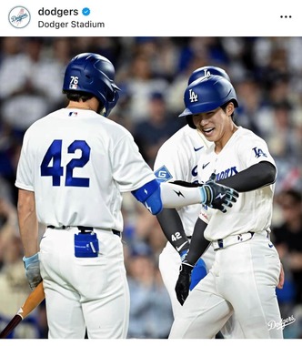 今季第1号を放ったキム選手（球団インスタグラムより）