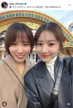平野美宇さんのインスタグラム（＠miu_hirano）より