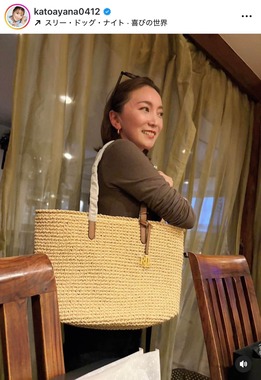 加藤綾菜さんのインスタグラム（＠katoayana0412）より