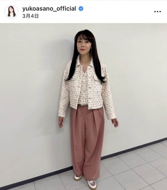 浅野ゆう子さんのインスタグラム（＠yukoasano_official）より