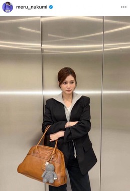 生見愛瑠さんのインスタグラム（＠meru_nukumi）より